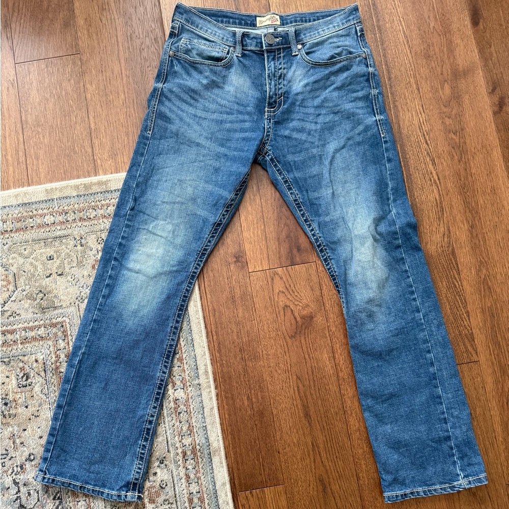 Wrangler Classic Blue Straight Leg Jeans - Picture 2 of 2